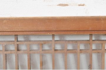 アンティーク建具　古い木味が魅力の格子欄間1枚(明かり取り、明り取り)(R-073591)