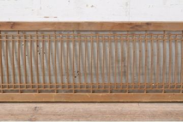 アンティーク建具　古い木味が魅力の格子欄間1枚(明かり取り、明り取り)(R-073591)
