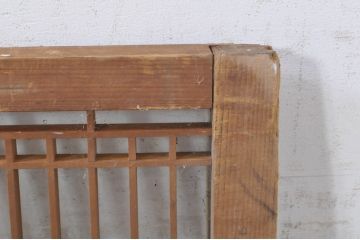 アンティーク建具　古い木味が魅力の格子欄間1枚(明かり取り、明り取り)(R-073591)