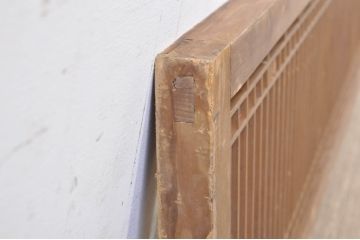 アンティーク建具　古い木味が魅力の格子欄間1枚(明かり取り、明り取り)(R-073591)