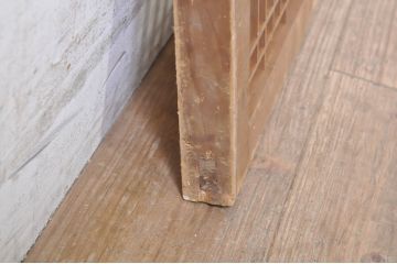 アンティーク建具　古い木味が魅力の格子欄間1枚(明かり取り、明り取り)(R-073591)