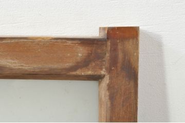 アンティーク建具　どこか懐かしい雰囲気を醸し出すガラス欄間2枚セット(明り取り、明かり取り、ランマ)(R-073597)