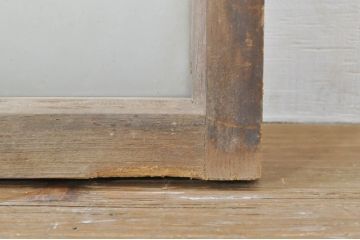 アンティーク建具　どこか懐かしい雰囲気を醸し出すガラス欄間2枚セット(明り取り、明かり取り、ランマ)(R-073597)