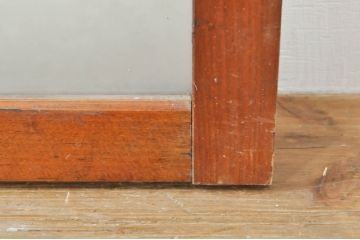 アンティーク建具　どこか懐かしい雰囲気を醸し出すガラス欄間2枚セット(明り取り、明かり取り、ランマ)(R-073597)