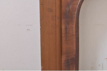 アンティーク建具　井波彫刻　横山一夢　一夢刀　欅(ケヤキ)材　力強い菊の図柄が美しい彫刻欄間2枚セット(明り取り、明かり取り、在銘あり)(R-073600)