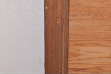 ビンテージ建具　風情ある松と城の図柄が美しい彫刻欄間2枚セット(明かり取り、明り取り、ヴィンテージ)(R-073601)