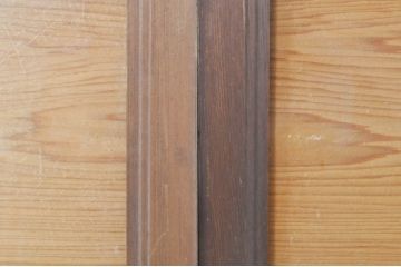 ビンテージ建具　風情ある松と城の図柄が美しい彫刻欄間2枚セット(明かり取り、明り取り、ヴィンテージ)(R-073601)