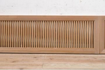 アンティーク建具　和の趣溢れる格子欄間2枚セット(明り取り、明かり取り)(R-073603)