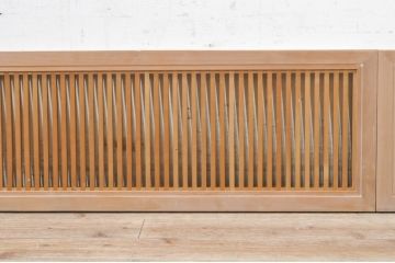 アンティーク建具　和の趣溢れる格子欄間2枚セット(明り取り、明かり取り)(R-073603)
