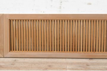 アンティーク建具　和の趣溢れる格子欄間2枚セット(明り取り、明かり取り)(R-073603)