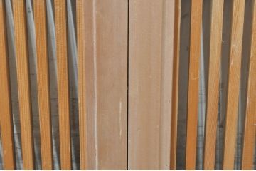 アンティーク建具　和の趣溢れる格子欄間2枚セット(明り取り、明かり取り)(R-073603)