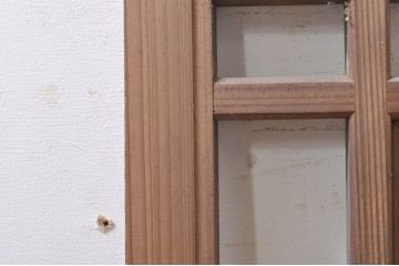 アンティーク建具　細やかに並んだ格子が美しい筬欄間2枚セット(明かり取り、明り取り、オサランマ、おさらんま)(R-073604)