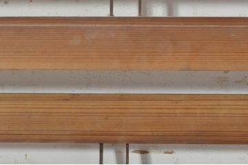 アンティーク建具　細やかに並んだ格子が美しい筬欄間2枚セット(明かり取り、明り取り、オサランマ、おさらんま)(R-073604)