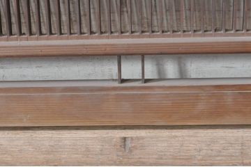 アンティーク建具　細やかに並んだ格子が美しい筬欄間2枚セット(明かり取り、明り取り、オサランマ、おさらんま)(R-073604)