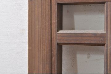 アンティーク建具　細やかに並んだ格子が美しい筬欄間2枚セット(明かり取り、明り取り、オサランマ、おさらんま)(R-073604)