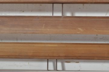 アンティーク建具　細やかに並んだ格子が美しい筬欄間2枚セット(明かり取り、明り取り、オサランマ、おさらんま)(R-073604)