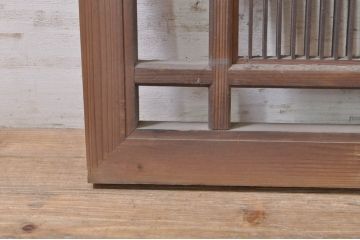 アンティーク建具　細やかに並んだ格子が美しい筬欄間2枚セット(明かり取り、明り取り、オサランマ、おさらんま)(R-073604)