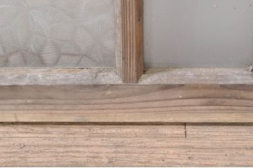 アンティーク建具　どこか懐かしい雰囲気を醸し出す明かり取り1枚(明り取り、ガラス欄間)(R-073605)