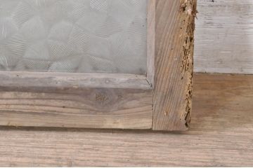 アンティーク建具　どこか懐かしい雰囲気を醸し出す明かり取り1枚(明り取り、ガラス欄間)(R-073605)
