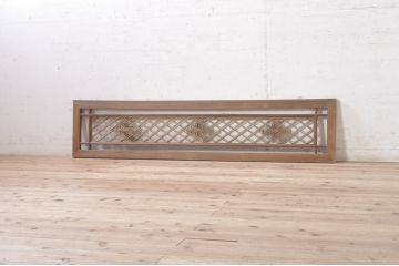 アンティーク建具　和モダンな空間を演出する組子欄間1枚(明り取り、明かり取り)(R-073607)