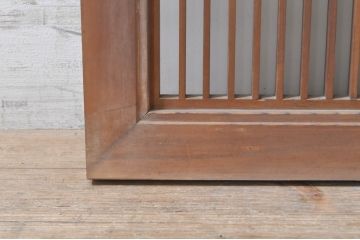 ビンテージ建具　片面ガラス　上質な和の空間を演出する組子欄間1枚(明り取り、明かり取り、ヴィンテージ)(R-073608)