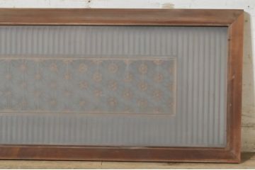 ビンテージ建具　片面ガラス　上質な和の空間を演出する組子欄間1枚(明り取り、明かり取り、ヴィンテージ)(R-073608)