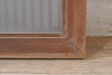 ビンテージ建具　片面ガラス　上質な和の空間を演出する組子欄間1枚(明り取り、明かり取り、ヴィンテージ)(R-073608)