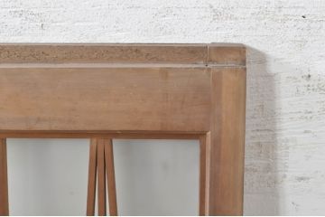 アンティーク建具　片面ガラス　和モダンな雰囲気づくりにおすすめの組子入りガラス書院戸4枚セット(窓、引き戸、ガラス戸)(R-073609)