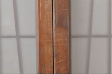 アンティーク建具　片面ガラス　和モダンな雰囲気づくりにおすすめの組子入りガラス書院戸4枚セット(窓、引き戸、ガラス戸)(R-073609)