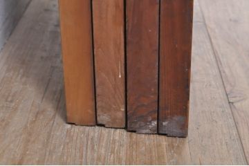 アンティーク建具　片面ガラス　和モダンな雰囲気づくりにおすすめの組子入りガラス書院戸4枚セット(窓、引き戸、ガラス戸)(R-073609)