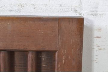 アンティーク建具　欅(ケヤキ)材枠　和の空間を演出する縦桟板戸窓2枚セット(引き戸、格子戸)(R-073613)