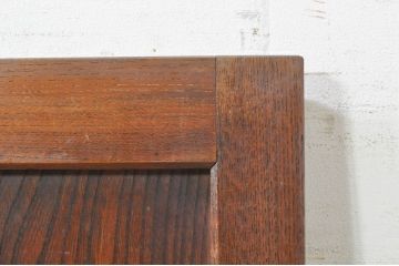 アンティーク建具　総欅(ケヤキ)材　経年を感じさせる木味が魅力の板戸窓2枚セット(引き戸)(R-073615)