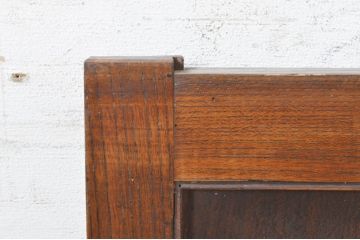 アンティーク建具　経年を感じさせる木味が魅力の板戸窓2枚セット(引き戸)(R-073616)