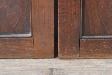 アンティーク建具　経年を感じさせる木味が魅力の板戸窓2枚セット(引き戸)(R-073616)