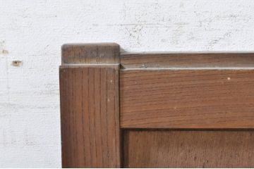 アンティーク建具　経年を感じさせる木味が魅力の板戸窓2枚セット(引き戸)(R-073616)