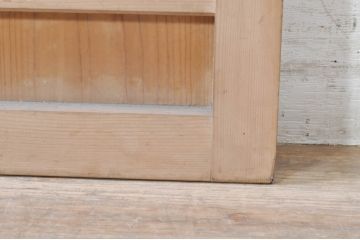 アンティーク建具　檜(ヒノキ)材　明るい木味であたたかな空間を演出する横桟板戸窓2枚セット(舞良戸、引き戸、まいらど)(R-073617)