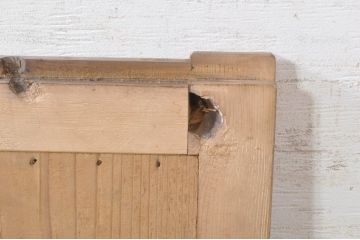 アンティーク建具　檜(ヒノキ)材　明るい木味であたたかな空間を演出する横桟板戸窓2枚セット(舞良戸、引き戸、まいらど)(R-073617)