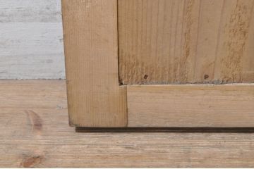 アンティーク建具　檜(ヒノキ)材　明るい木味であたたかな空間を演出する横桟板戸窓2枚セット(舞良戸、引き戸、まいらど)(R-073617)