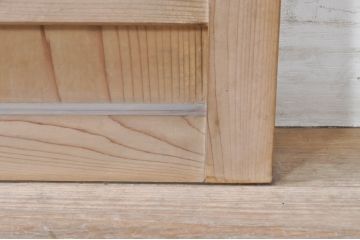 アンティーク建具　檜(ヒノキ)材　明るい木味であたたかな空間を演出する横桟板戸窓2枚セット(舞良戸、引き戸、まいらど)(R-073618)