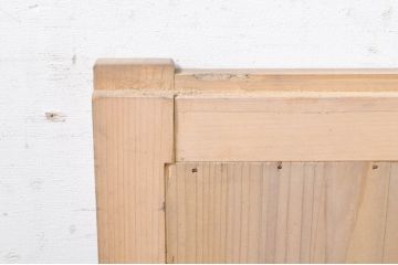 アンティーク建具　檜(ヒノキ)材　明るい木味であたたかな空間を演出する横桟板戸窓2枚セット(舞良戸、引き戸、まいらど)(R-073618)