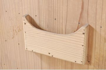 アンティーク建具　檜(ヒノキ)材　明るい木味であたたかな空間を演出する横桟板戸窓2枚セット(舞良戸、引き戸、まいらど)(R-073618)