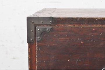 和製アンティーク　作りの良い金具の総桐材二本松箪笥ローボード(ローチェスト、引き出し、衣装箪笥、整理タンス、時代箪笥、収納たんす、テレビ台、テレビボード)(R-073626)