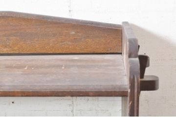 和製アンティーク　懐かしい雰囲気漂う楔(くさび)式本棚(ブックシェルフ、オープンラック、収納棚、飾り棚)(R-073636)