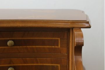 イタリアビンテージ　象嵌入り　拘りあるデザインとエレガントな佇まいが魅力的な猫脚デスク(作業台、ワークデスク、在宅ワーク用、在宅用、ヴィンテージ)(R-073644)