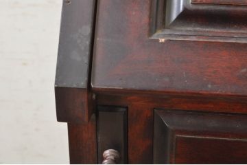 中古　美品　九州民芸家具　深みのある色合いが美しいライティングビューロー(ワークデスク、簿記机、チェスト、在宅用、在宅ワーク用)(R-073647)