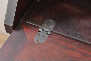 中古　美品　九州民芸家具　深みのある色合いが美しいライティングビューロー(ワークデスク、簿記机、チェスト、在宅用、在宅ワーク用)(R-073647)
