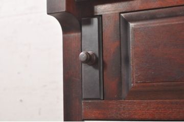 中古　美品　九州民芸家具　深みのある色合いが美しいライティングビューロー(ワークデスク、簿記机、チェスト、在宅用、在宅ワーク用)(R-073647)