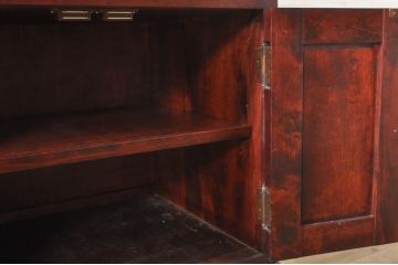 中古　美品　九州民芸家具　深みのある色合いが美しいライティングビューロー(ワークデスク、簿記机、チェスト、在宅用、在宅ワーク用)(R-073647)