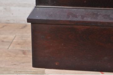 中古　美品　九州民芸家具　深みのある色合いが美しいライティングビューロー(ワークデスク、簿記机、チェスト、在宅用、在宅ワーク用)(R-073647)