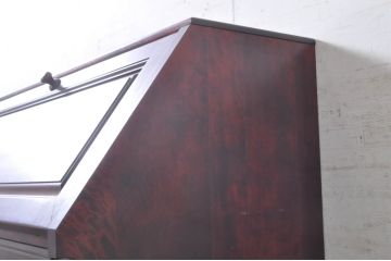 中古　美品　九州民芸家具　深みのある色合いが美しいライティングビューロー(ワークデスク、簿記机、チェスト、在宅用、在宅ワーク用)(R-073647)